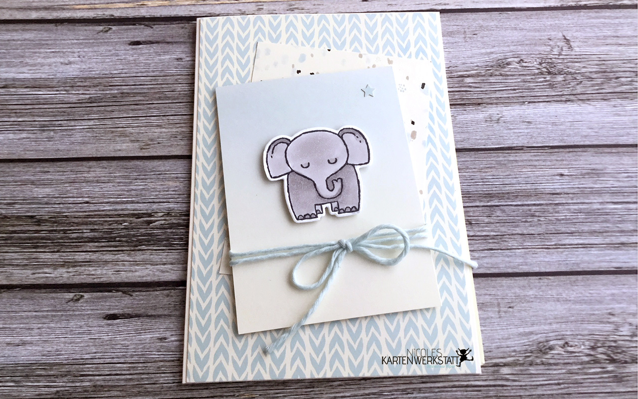 babykarte elefant