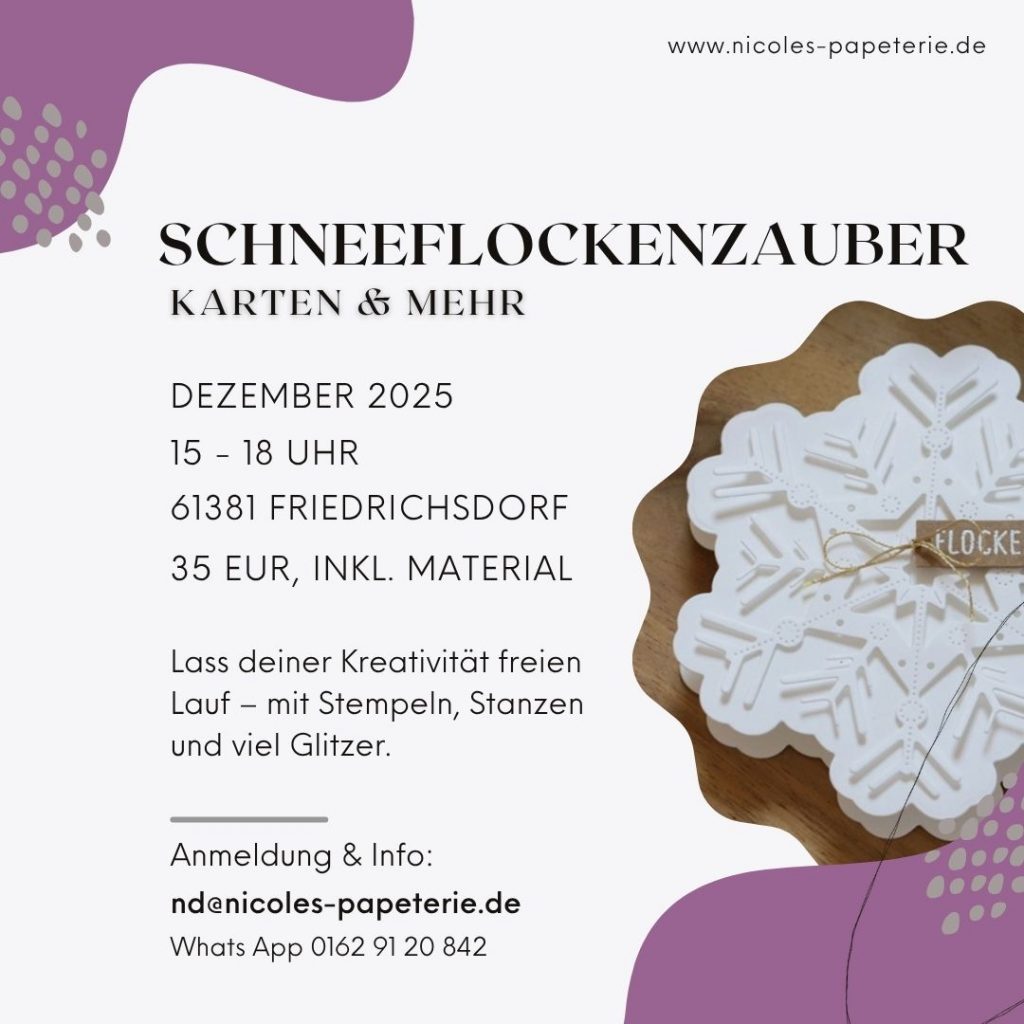 Schneeflockenzauber Workshop 15 Uhr